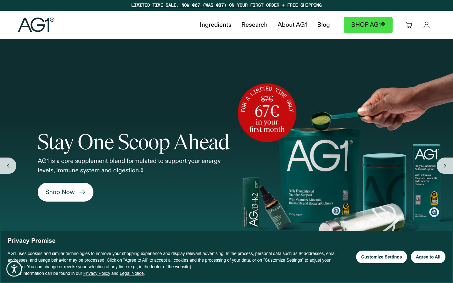 AG1 — Hero