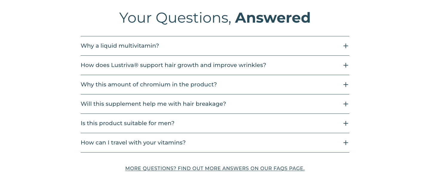 MaryRuth's — FAQ