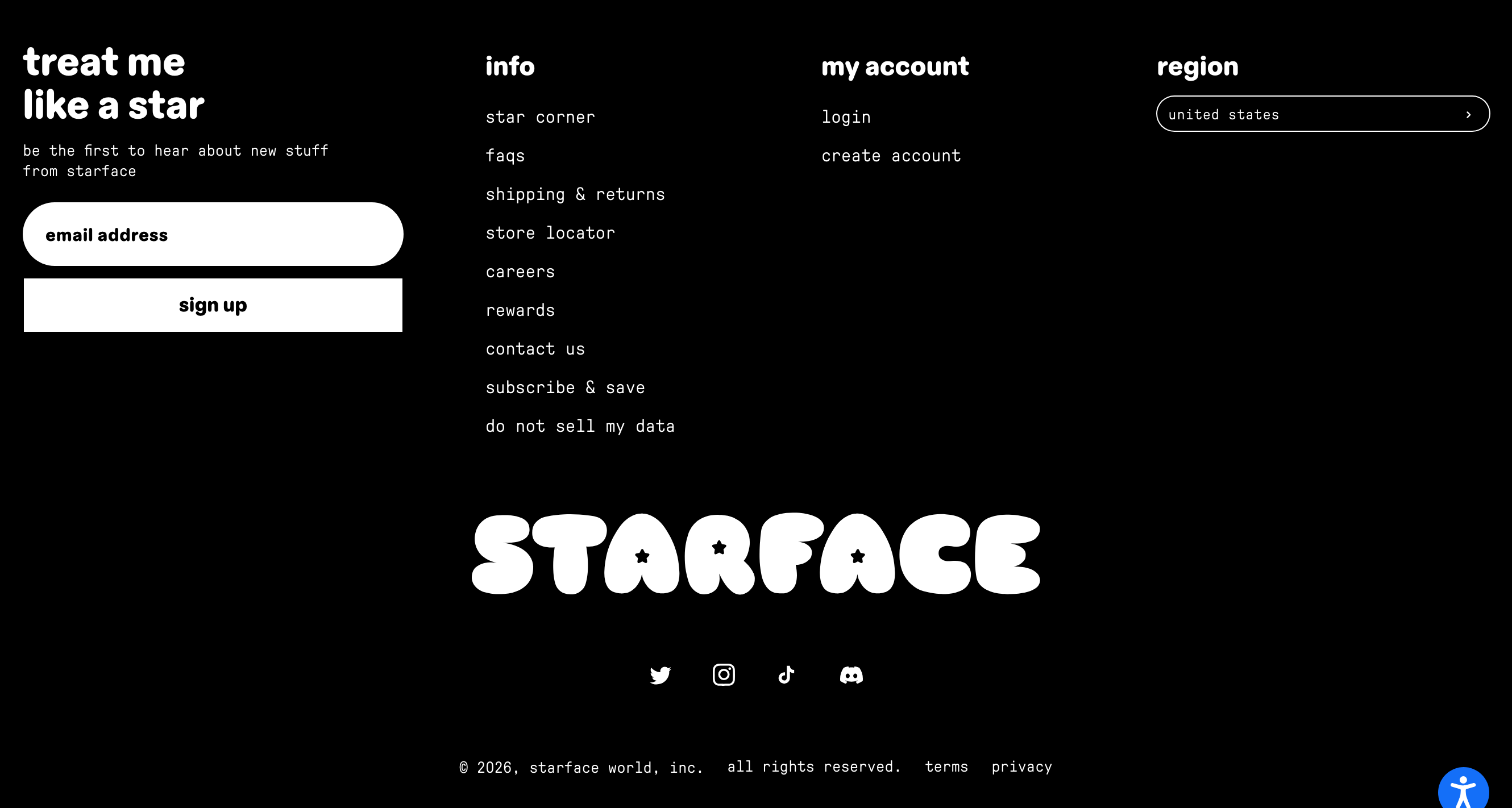 Starface — Footer