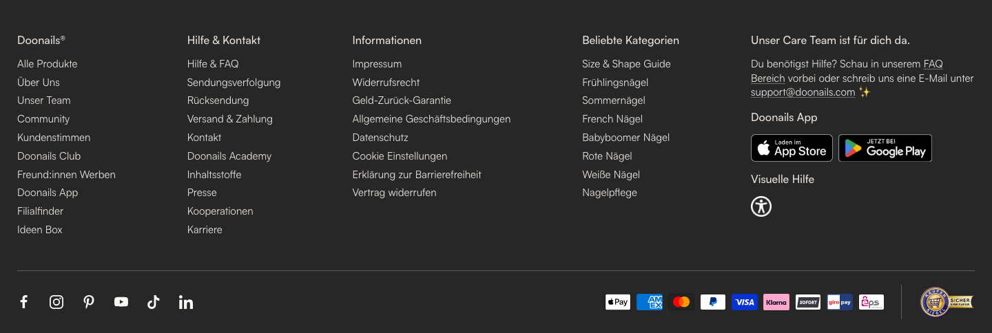 Doonails — Footer