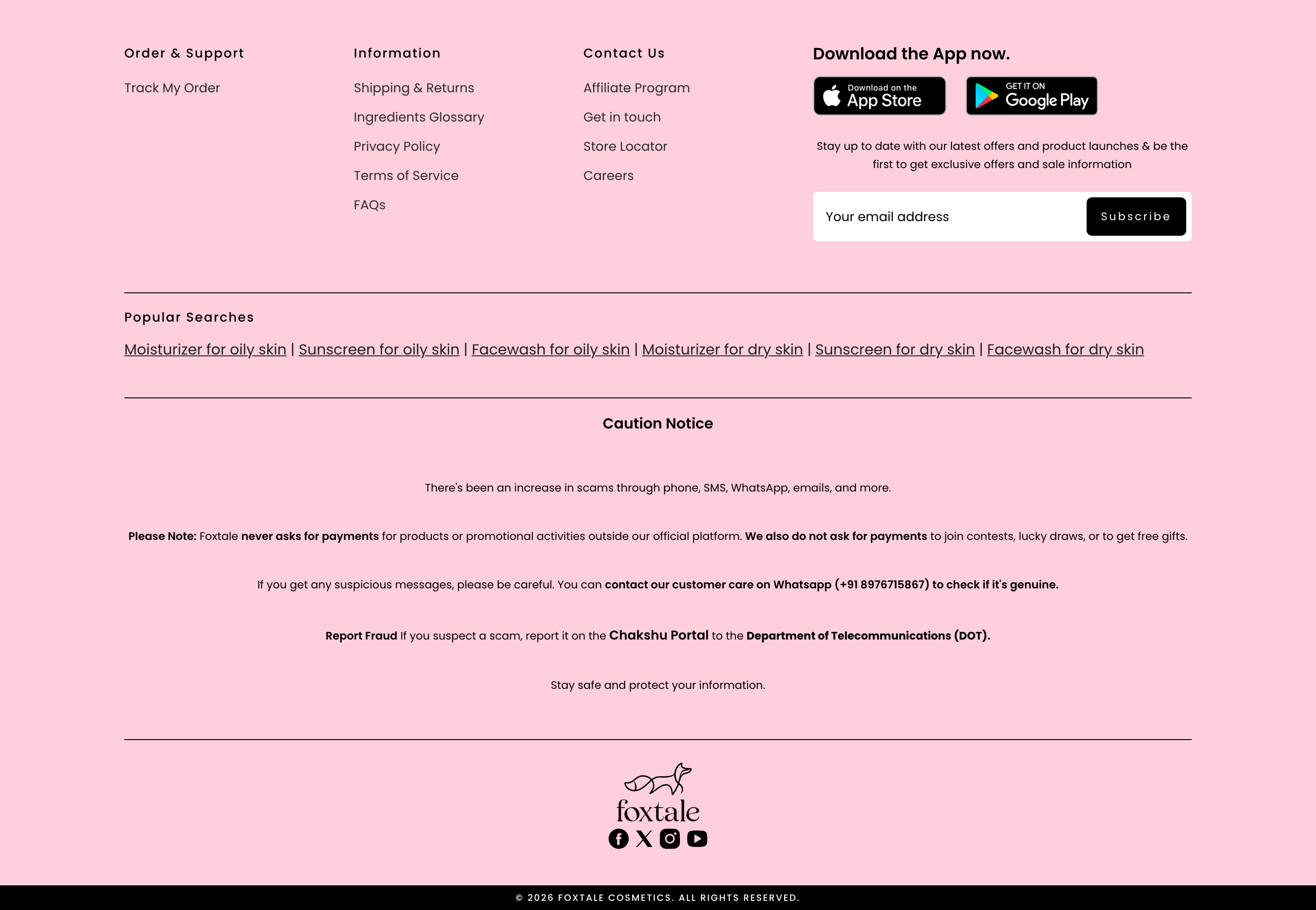 Foxtale — Footer