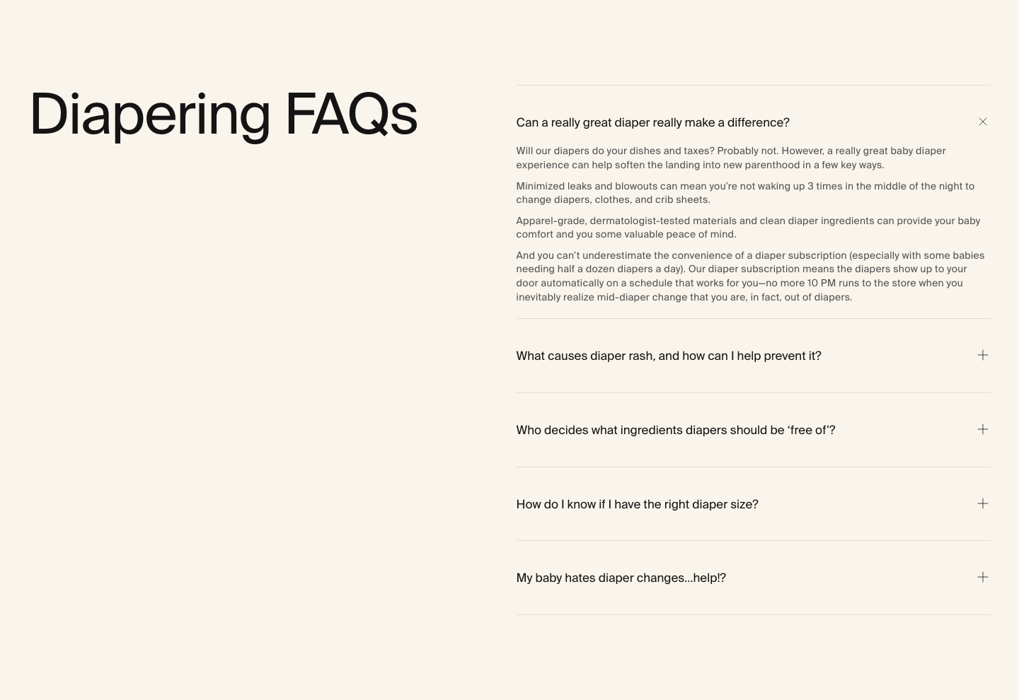 Coterie Baby — FAQ