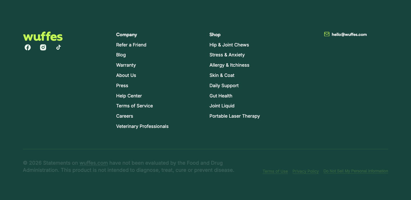 Wuffes — Footer