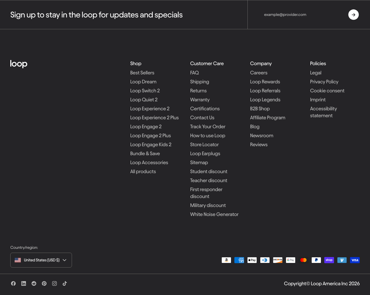 Loop — Footer