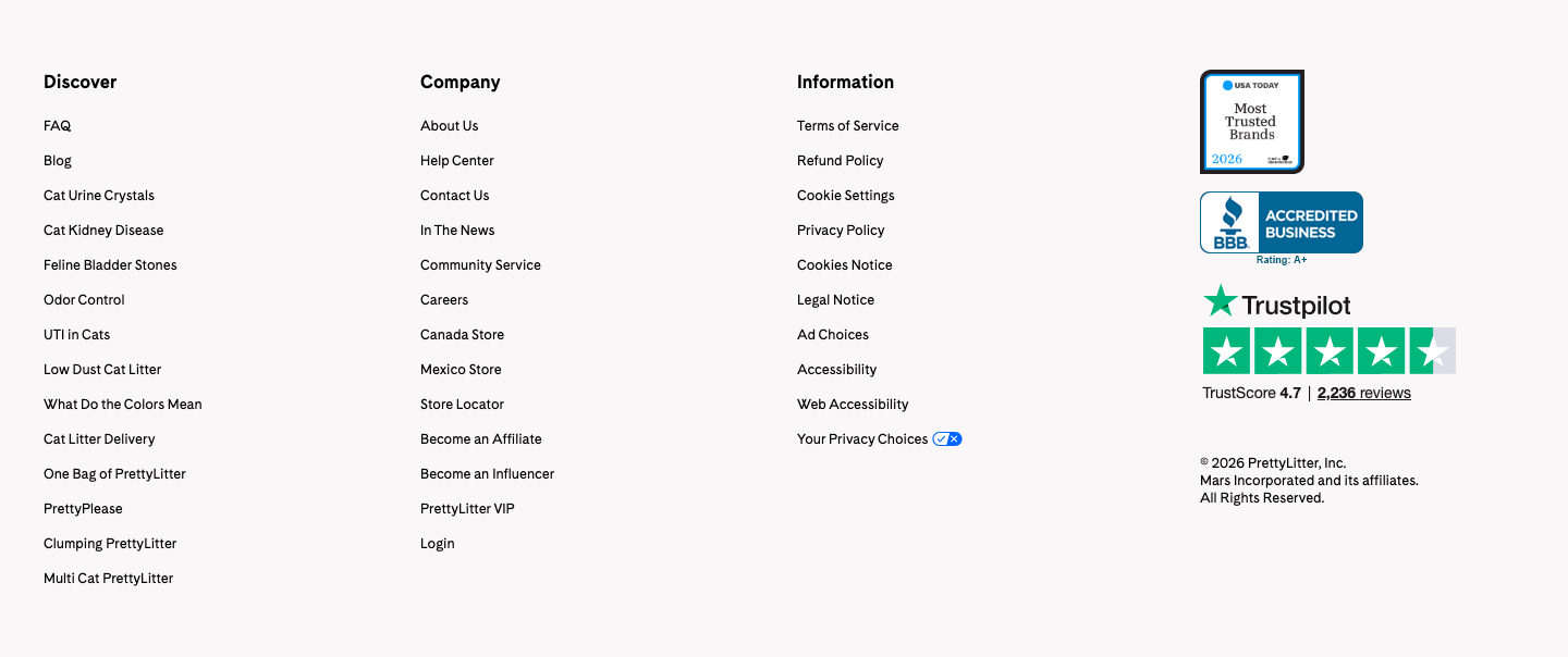 Pretty Litter — Footer
