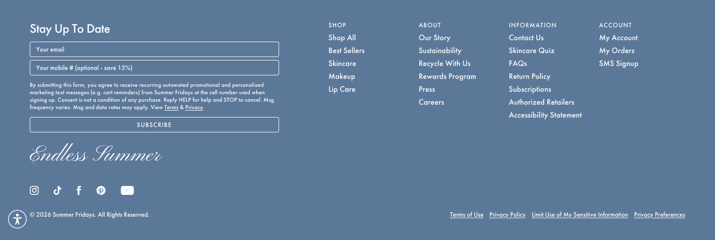 Summer Fridays — Footer