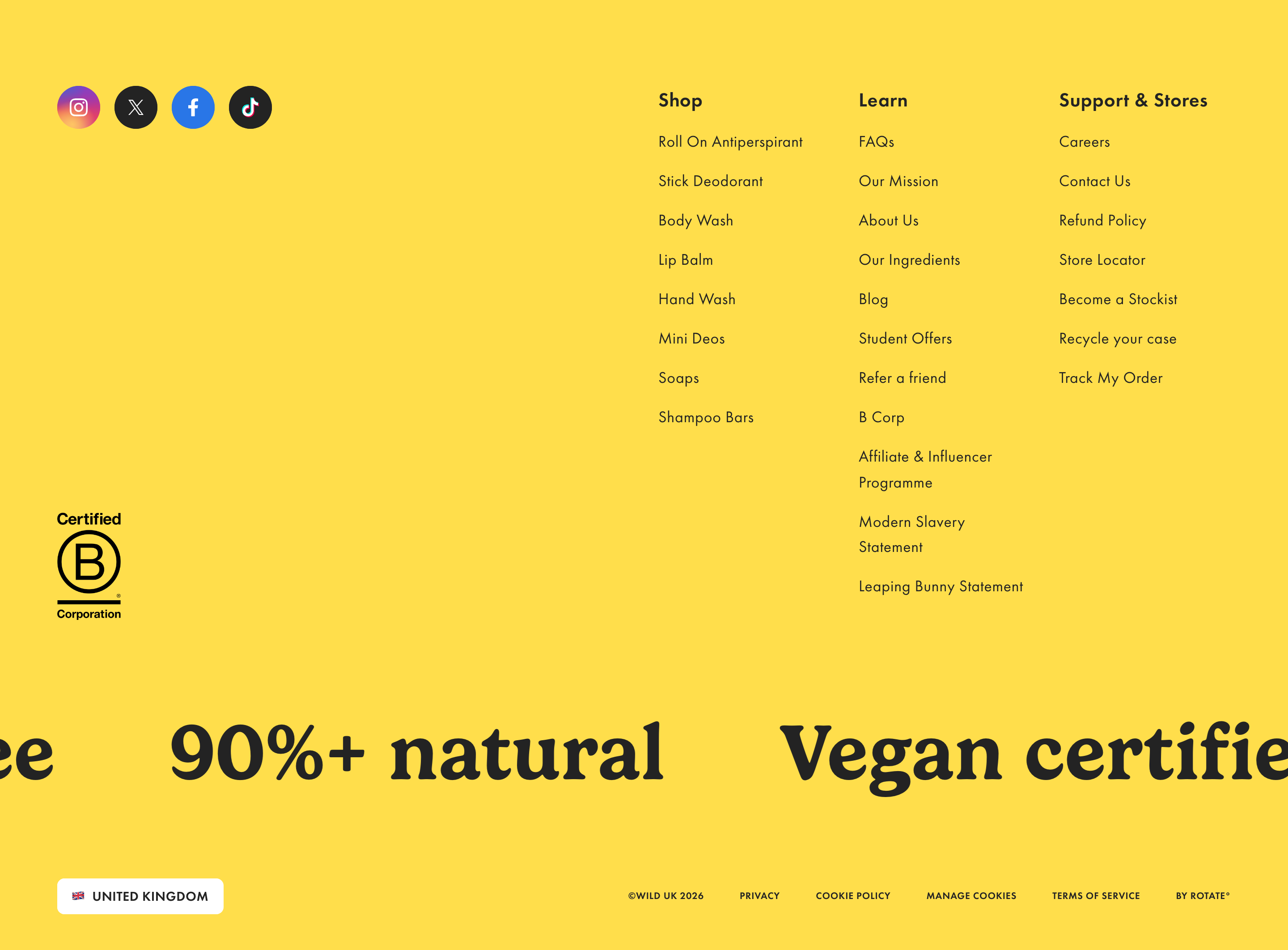 Wild — Footer
