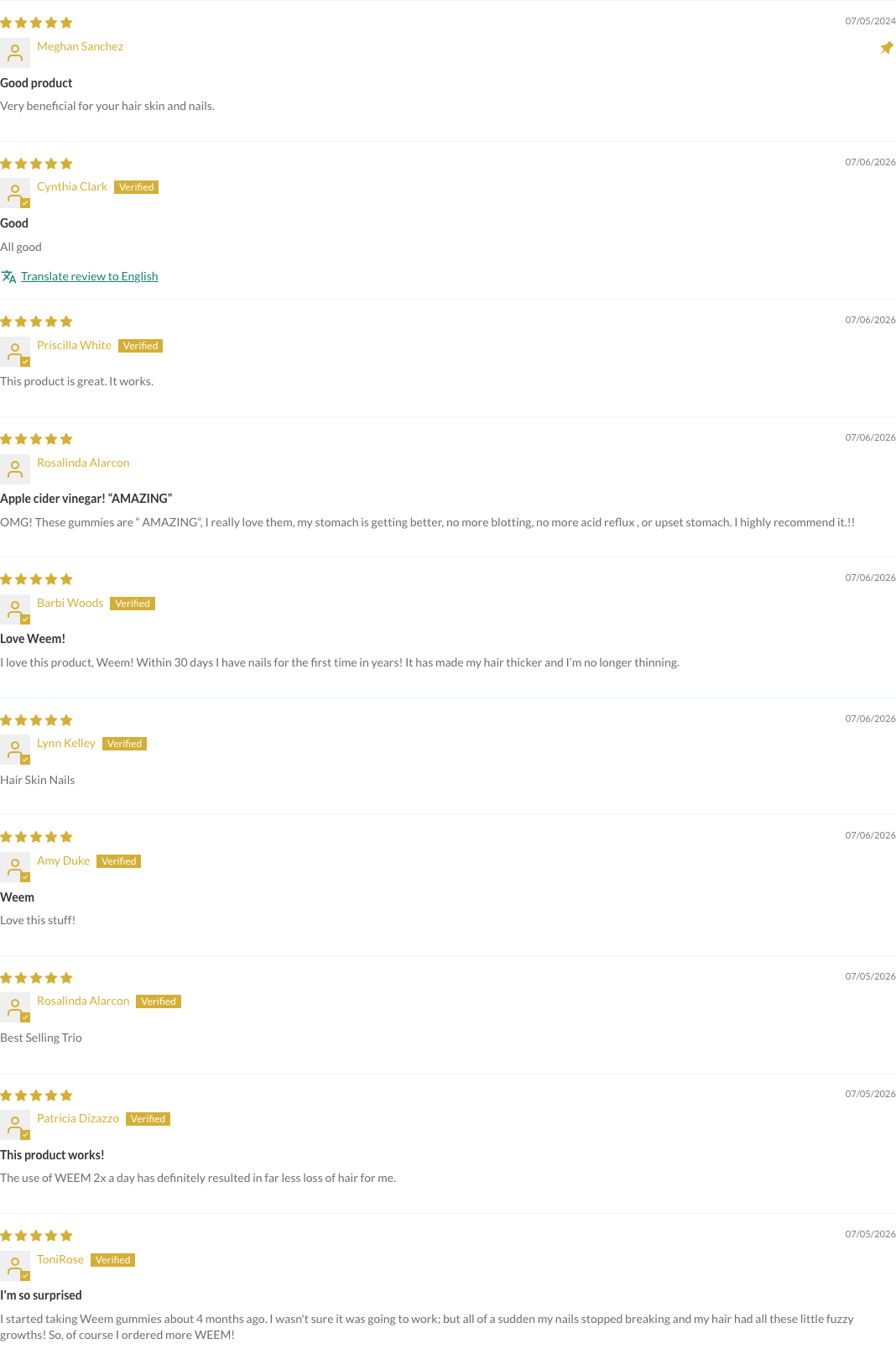 Weem — Testimonials
