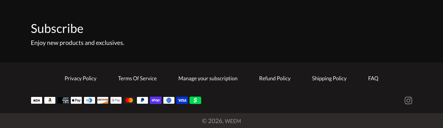 Weem — Footer