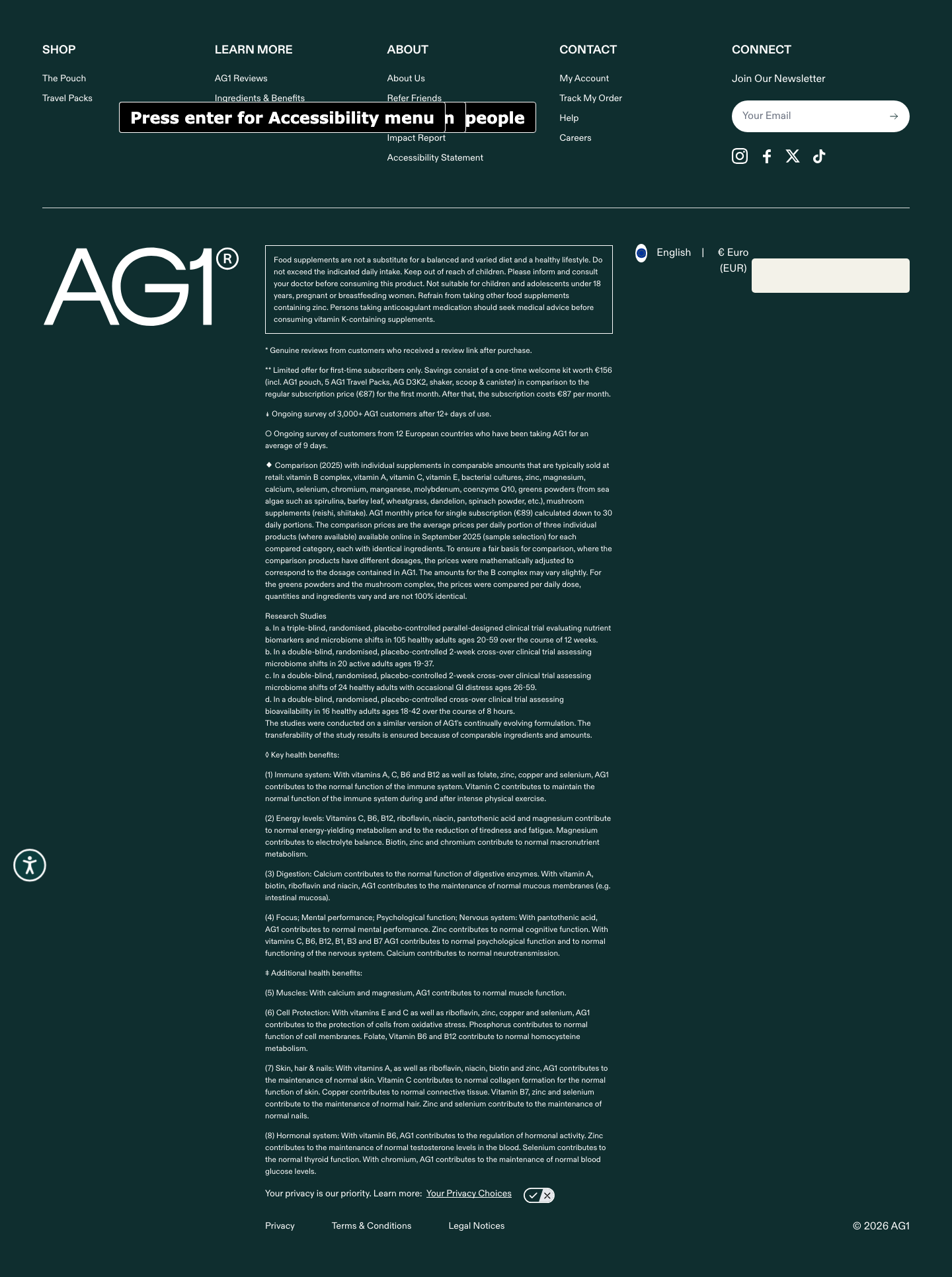 AG1 — Footer