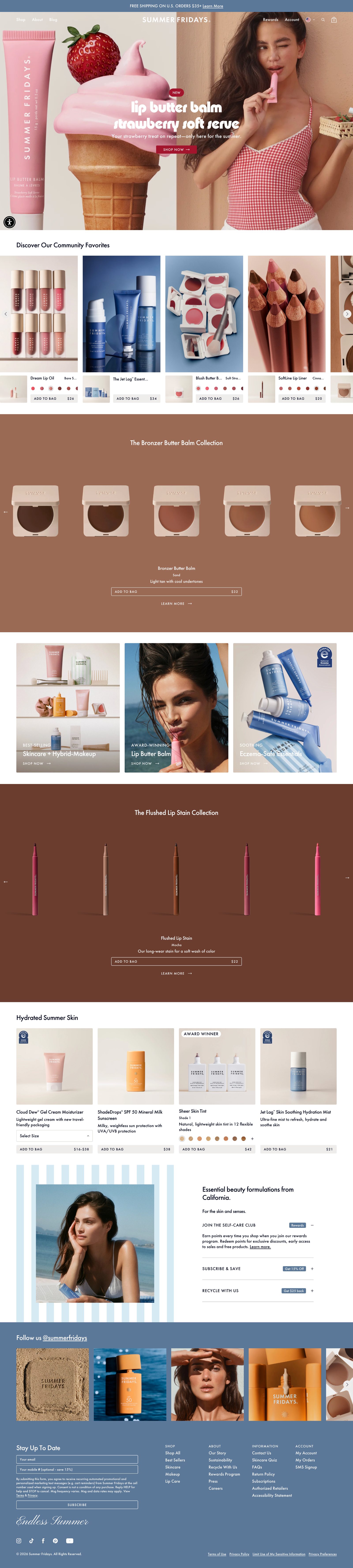 Landing page Summer Fridays