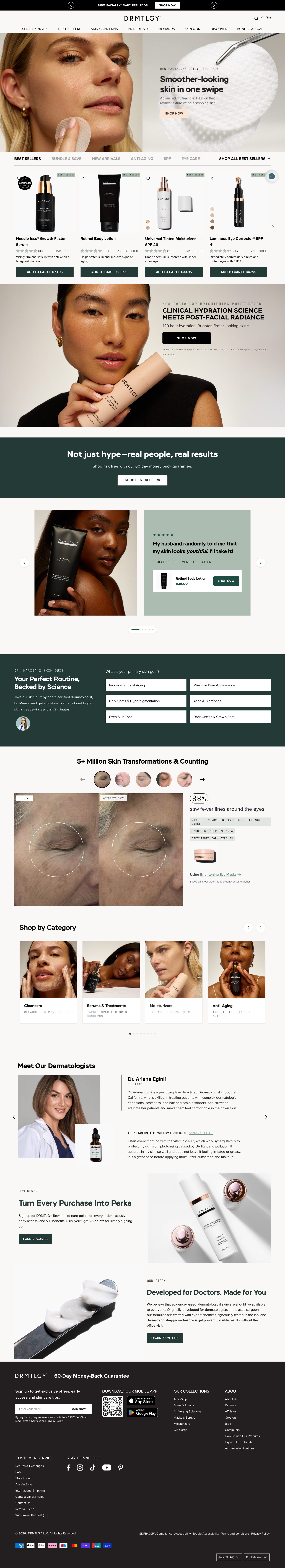 Landing page Drmtlgy