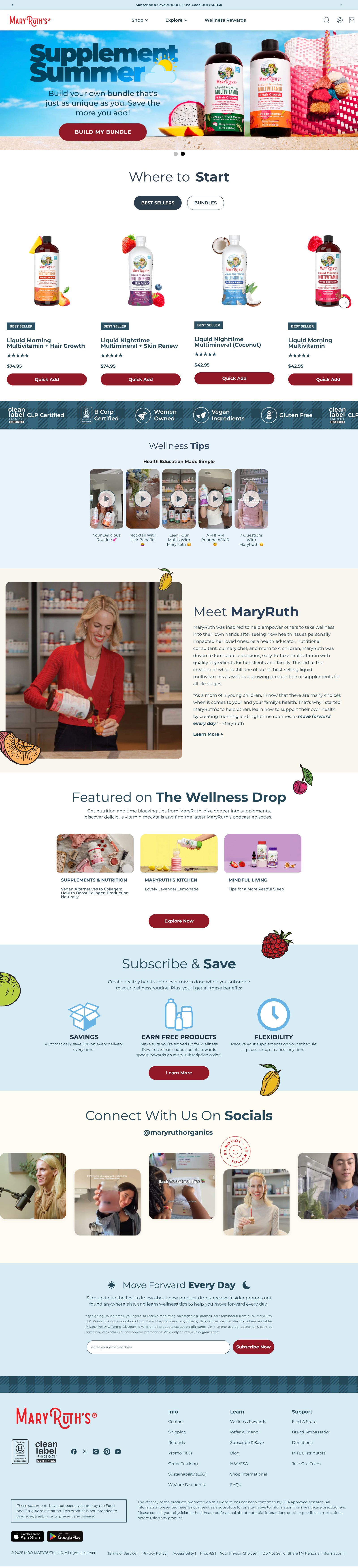 Landing page MaryRuth's