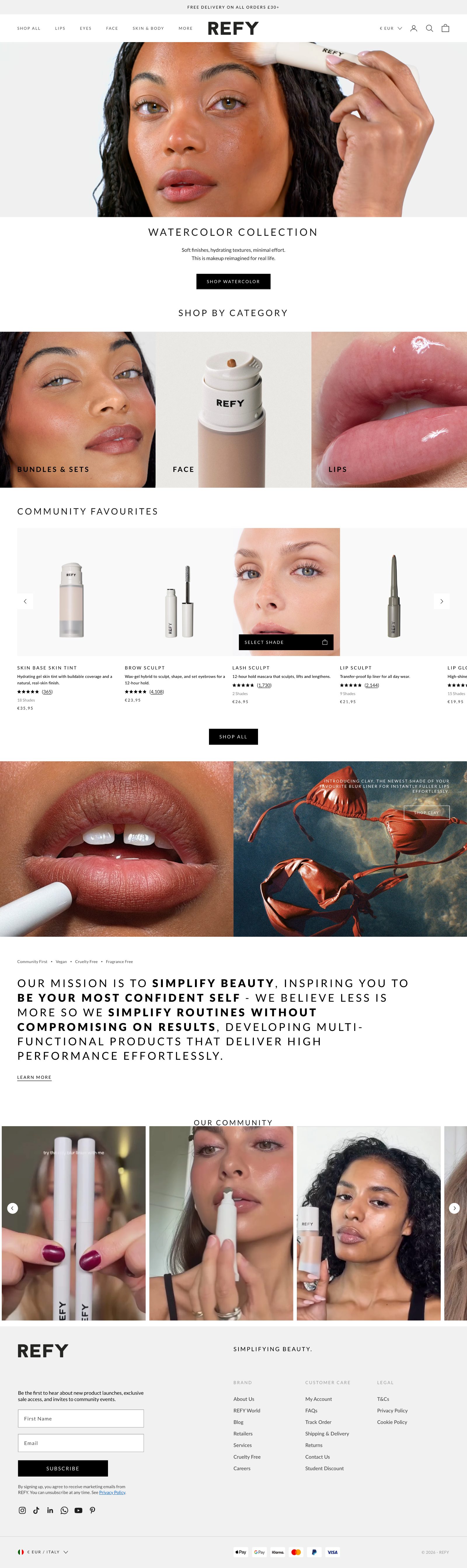 Landing page Refy