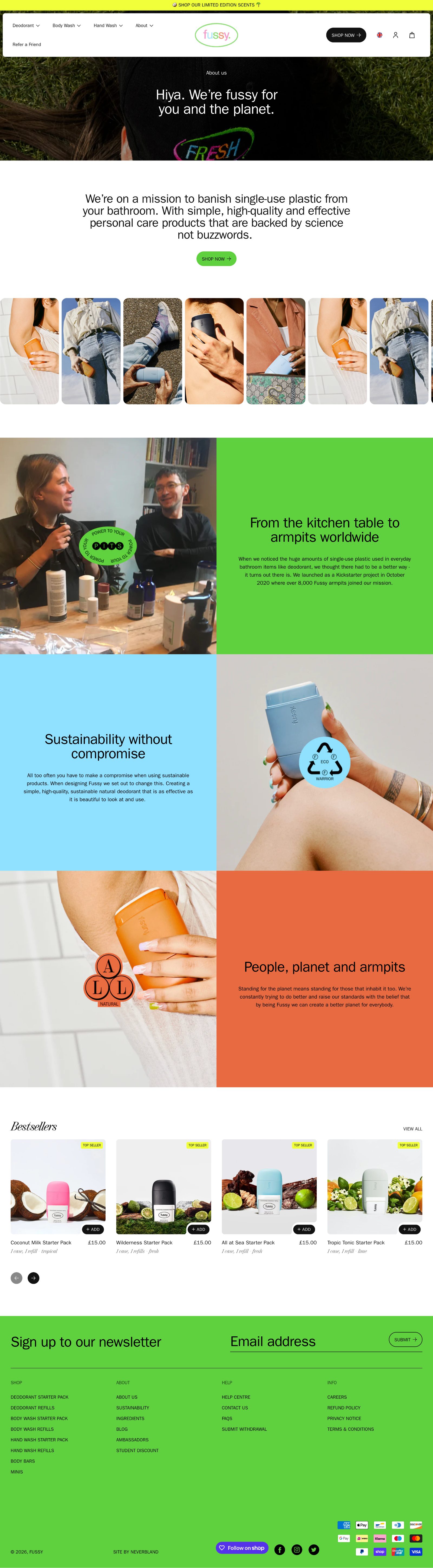 Landing page Fussy