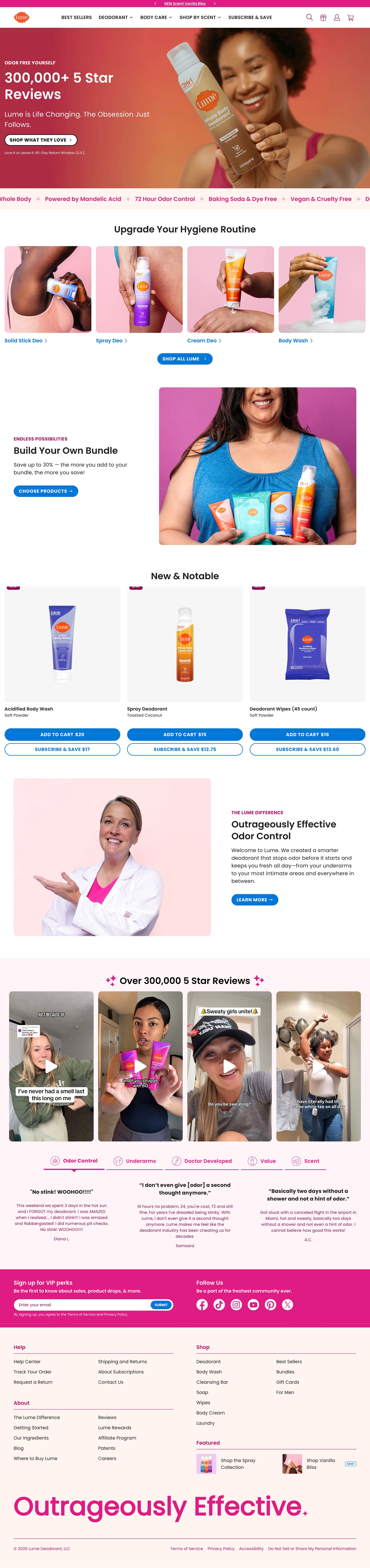 Landing page Lume