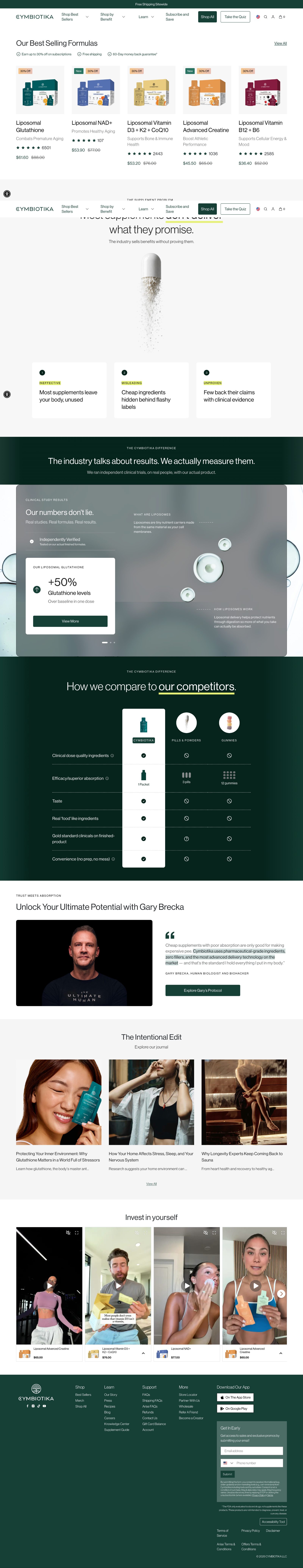 Landing page Cymbiotika